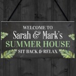 PERSONALISED Summer House Plaque Garden Sign Shed Sign 