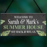 PERSONALISED Summer House Plaque Garden Sign Shed Sign 