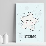 Blue Nursery Print For Boys Bedroom Baby Nursery Print Wall Art