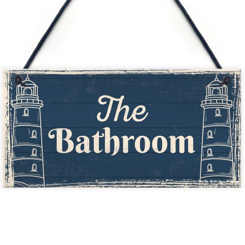 The Bathroom Nautical Bathroom Sign Decorations Shabby Chic