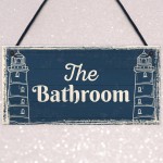 The Bathroom Nautical Bathroom Sign Decorations Shabby Chic