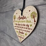 Cute Auntie Gifts Wooden Heart Auntie Birthday Gift Sister Gifts