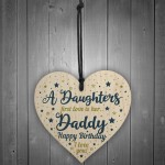 Daddy Gifts From Daughter Dad Birthday Gifts Wood Heart Dad Card