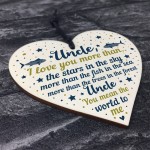 Uncle Birthday Gifts Wooden Heart Plaque Uncle Birthday Cards