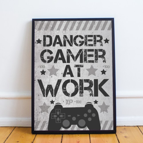 Gaming Room Sign PC Gaming Sign For Wall Boys Bedroom Wall Art 