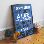 Funny Gamer Gift Gaming Framed Print Gaming Print For Wall