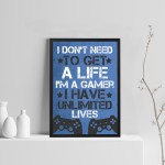 Funny Gamer Gift Gaming Framed Print Gaming Print For Wall