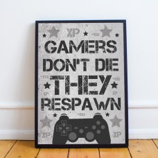 Gamer Gift For Son Brother Dad Gaming Framed Prints Bedroom Sign