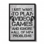 Funny Gaming Sign Gamer Gift For Men Boys Bedroom Wall Art 