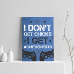 Gamer Novelty Gifts Blue Gaming Sign Boys Bedroom Wall Art