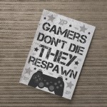 Grey Gaming Sign For Wall Gamer Gifts For Son Brother Dad