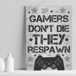 Grey Gaming Sign For Wall Gamer Gifts For Son Brother Dad