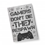 Grey Gaming Sign For Wall Gamer Gifts For Son Brother Dad