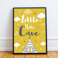 Little Babe Cave Nursery Quote Print Girls Nursery Decor Gifts