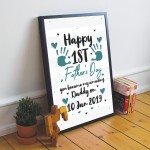 1st Fathers Day Frame Dad Daddy Gift First Fathers Day Gift 