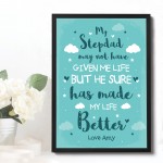 Personalised Step Dad Fathers Day Gift Step Dad Birthday Gifts