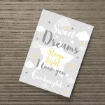 Sweet Dreams Nursery Print Girl Nursery Print Boy Nursery Decor
