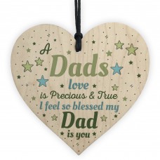 Cute Gift For Dad Wooden Heart Dad Birthday Gift Fathers Day Gif