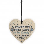 Love Daddy Dad Wooden Heart Happy Birthday Card Gift Thank You