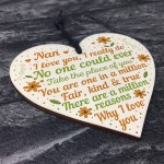 Nan Plaque Heart Nan Birthday Christmas Gifts From Grandchildren