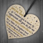 SPECIAL DAD Wooden Heart Dad Birthday Gift FATHERS DAY Gift