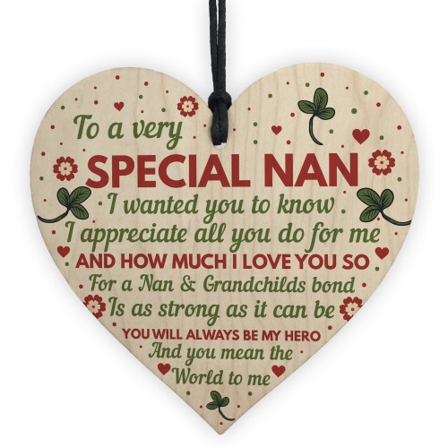 Nan Gifts From Grandchildren Wooden Heart Nan Birthday Gifts