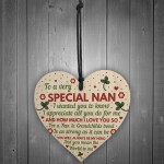 Nan Gifts From Grandchildren Wooden Heart Nan Birthday Gifts