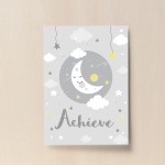 Grey Yellow Nursery Art Print Wall Art Picture For Baby Nursery