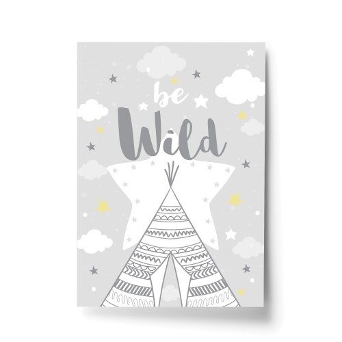 Grey Yellow Nursery Print For Baby Nursery Baby Girl Boy Bedroom