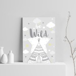 Grey Yellow Nursery Print For Baby Nursery Baby Girl Boy Bedroom