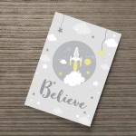 Cute Nursery Print For Boy Bedroom Nursery Believe Quote Print