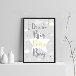 Framed Nursery Print For Boys Bedroom Grey Nursery Decor Boy