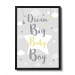 Framed Nursery Print For Boys Bedroom Grey Nursery Decor Boy