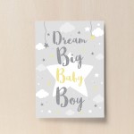 Dream Big Baby Boy Nursery Decor Nursery Print For Boys Bedroom 
