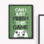Gamer Gift Funny Son Birthday Gift Gaming Print Framed Decor