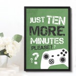 FRAMED Boys Bedroom Sign Gaming Sign Print For Wall Gamer Gift