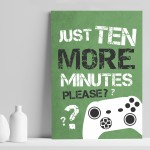 Green Gaming Sign For Wall Gaming Print Boys Bedroom Decor 