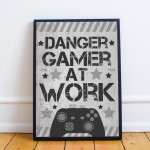 Funny Gamer Gift Boys Bedroom Sign Games Room Gaming Print