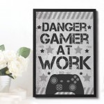 Funny Gamer Gift Boys Bedroom Sign Games Room Gaming Print