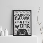 Funny Gamer Gift Boys Bedroom Sign Games Room Gaming Print