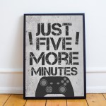 FRAMED Gaming Print For Boys Bedroom Man Cave Sign Gamer Gift 