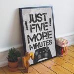 FRAMED Gaming Print For Boys Bedroom Man Cave Sign Gamer Gift 