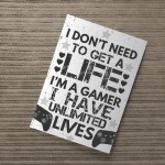 Gaming Sign For Wall Funny Gamer Gift For Xbox Fan Boys Bedroom
