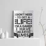 Gaming Sign For Wall Funny Gamer Gift For Xbox Fan Boys Bedroom