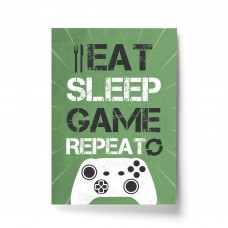 Gaming A4 Print Gaming Gift For Xbox Fan Green Boy Bedroom Decor