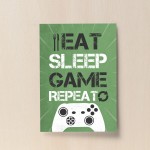 Gaming A4 Print Gaming Gift For Xbox Fan Green Boy Bedroom Decor