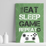 Gaming A4 Print Gaming Gift For Xbox Fan Green Boy Bedroom Decor