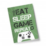 Gaming A4 Print Gaming Gift For Xbox Fan Green Boy Bedroom Decor