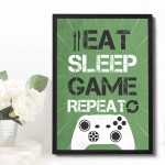 Novelty Gamer Gift For Xbox Fan Gaming Print Framed Gaming Sign
