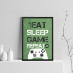 Novelty Gamer Gift For Xbox Fan Gaming Print Framed Gaming Sign